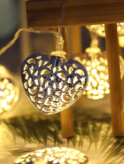 Guirnalda 10 Luces Corazones - 3 cuotas sin interés