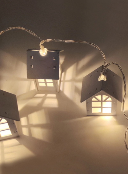 Guirnalda 10 Luces Casitas - 3 cuotas sin interés