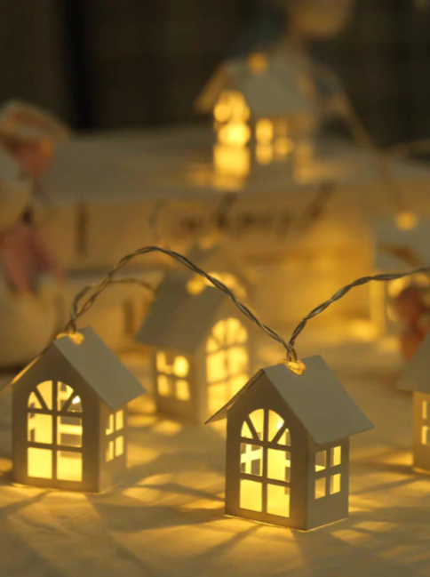 Guirnalda 10 Luces Casitas - 3 cuotas sin interés