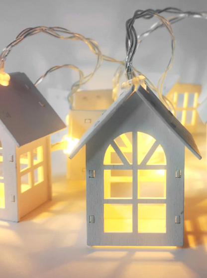 Guirnalda 10 Luces Casitas - 3 cuotas sin interés