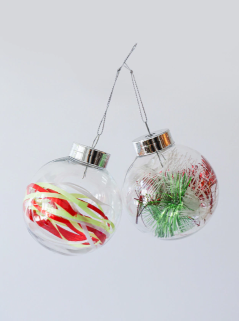 Set esferas navidad Transparentes con rellenos - 3 cuotas sin interés