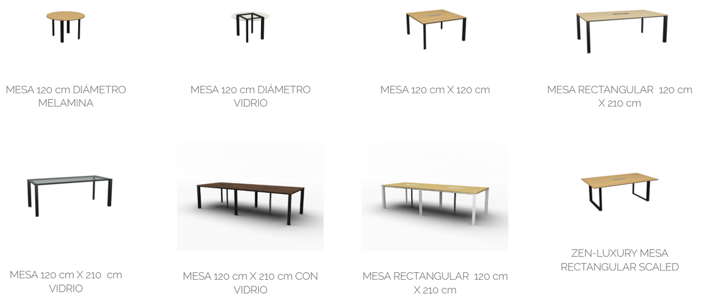 Mesa de Reunión Línea Zen Archivos Activos