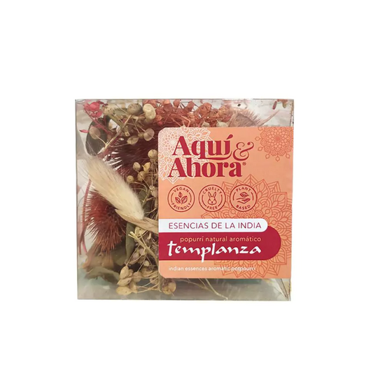 Popurrí Natural Aromático de Esencia De La India - TEMPLANZA - Aqui y Ahora - 3 cuotas sin interes