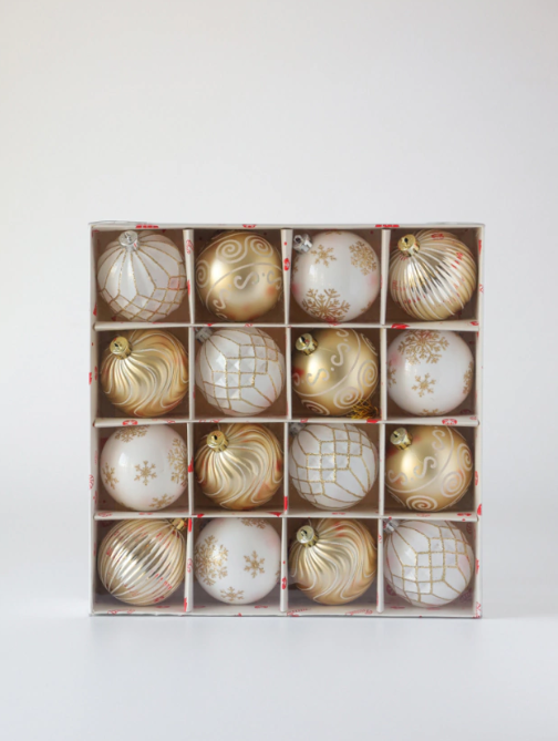 Set esferas navidad doradas x 16 unidades - 3 cuotas sin interés