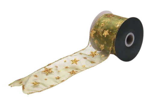 Guirnalda Verde y dorado / Cinta para moños - 3 cuotas sin interes