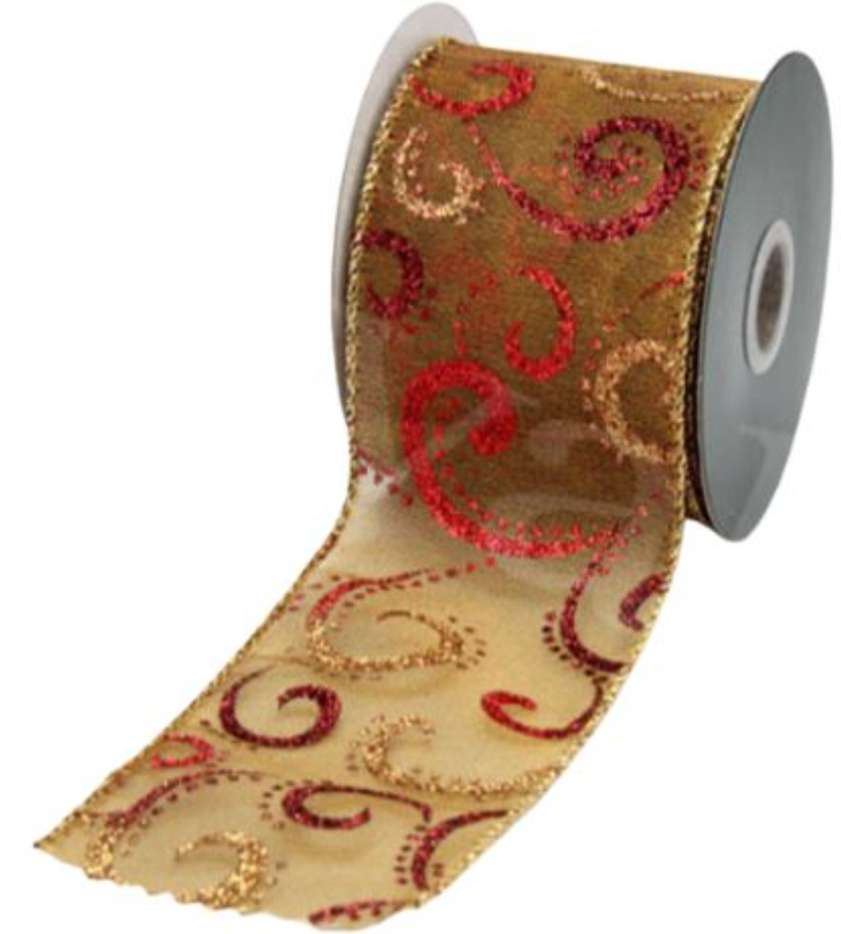 Guirnalda Roja y dorada / Cinta para moños - 3 cuotas sin interes