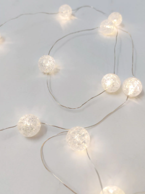 Guirnalda 20 Luces Esferas Blancas - 3 cuotas sin interés