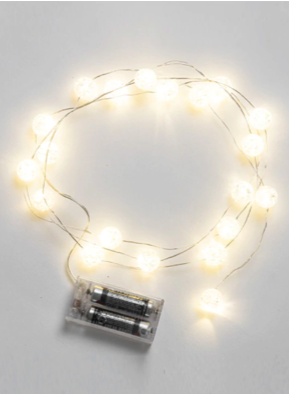 Guirnalda 20 Luces Esferas Blancas - 3 cuotas sin interés