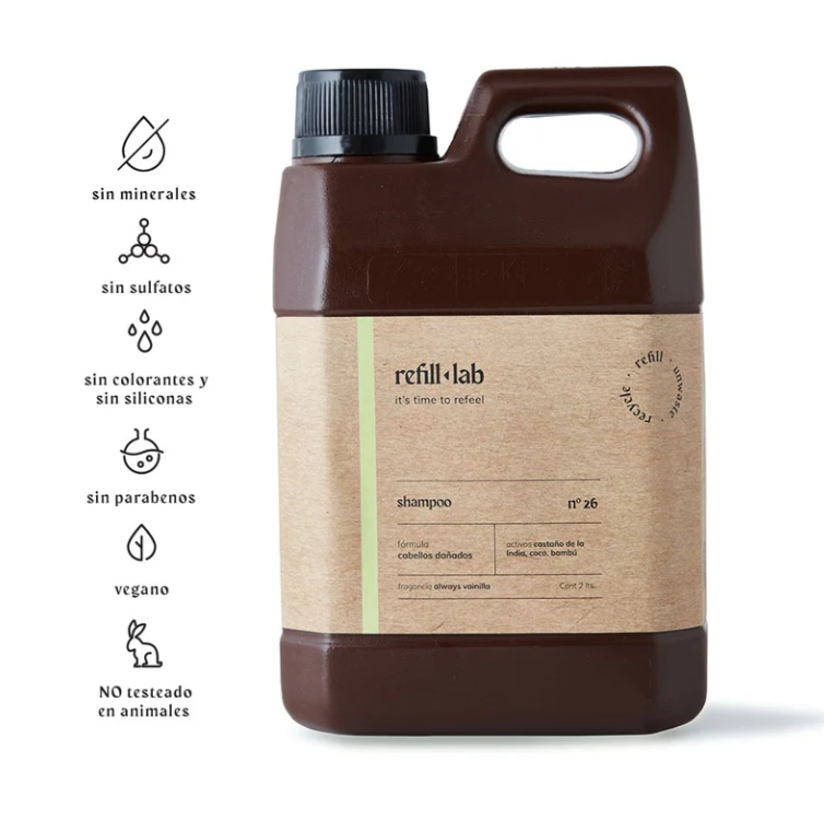 Shampoo sin sulfatos para cabellos normales - Relaxing Lavanda Refill-Lab 2 LTS en 3 cuotas sin interés