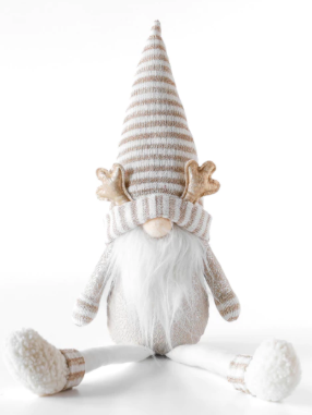 COLECCIÓN 2025 Gnomo sentado navideño dorado - 3 cuotas sin interés