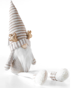 COLECCIÓN 2025 Gnomo sentado navideño dorado - 3 cuotas sin interés