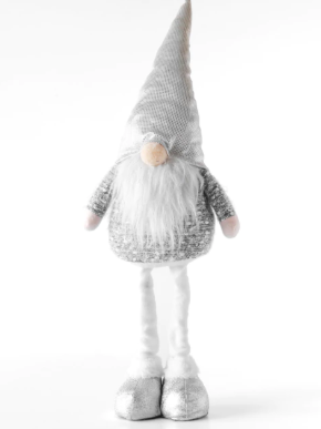 COLECCIÓN 2025 Gnomo flexible plateado Navideño - 3 cuotas sin interés
