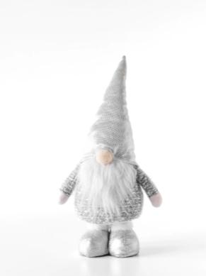 COLECCIÓN 2025 Gnomo flexible plateado Navideño - 3 cuotas sin interés