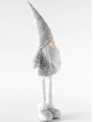 COLECCIÓN 2025 Gnomo flexible plateado Navideño - 3 cuotas sin interés