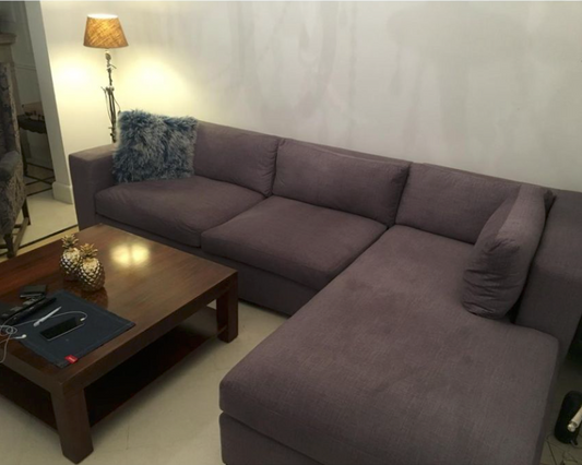 Sofá Esquinero Elton Gris Especial en Living Clásico – Tienda de Banquitos