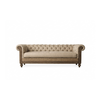 Sofá Deconstructed 2 o 3 cuerpos sobre fondo blanco, capitoné estilo Chesterfield con detalles a la vista - Tienda de Banquitos