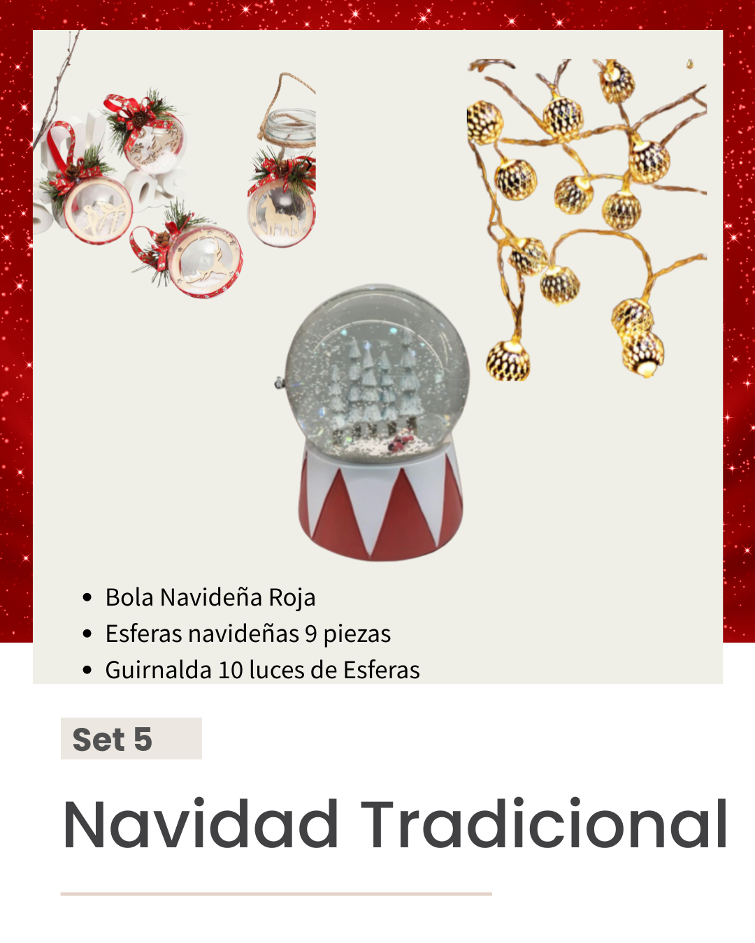 COLECCIÓN CYBERMONDAY - COMBO 5 - Navidad Tradicional - 6 cuotas sin interés