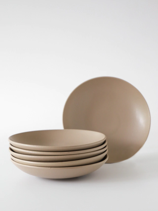 Plato hondo coup mahogany 6 unidades con descuento durante el HOTSALE 2025