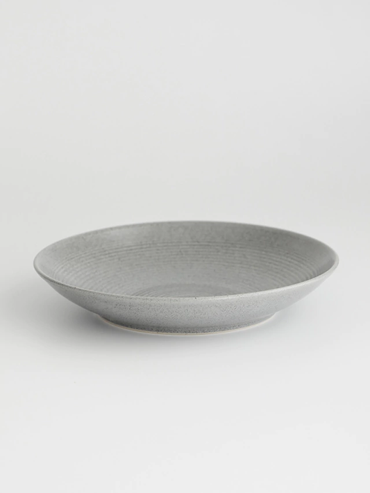 Plato hondo fushion gris de porcelana 6 unidades durante el HOTSALE 2025