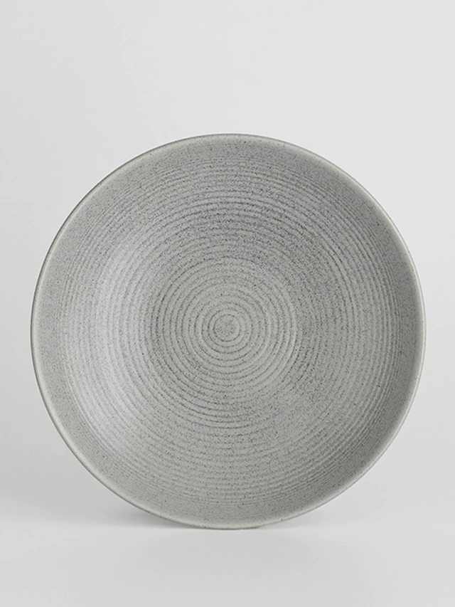 Plato hondo fushion gris de porcelana 6 unidades durante el HOTSALE 2025