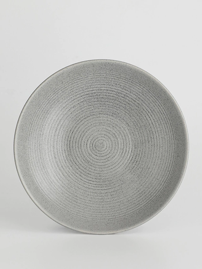 Plato hondo fushion gris de porcelana 6 unidades durante el HOTSALE 2025