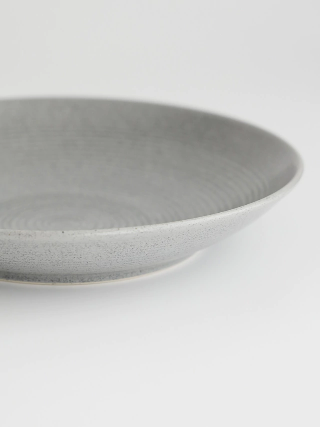 Plato hondo fushion gris de porcelana 6 unidades durante el HOTSALE 2025