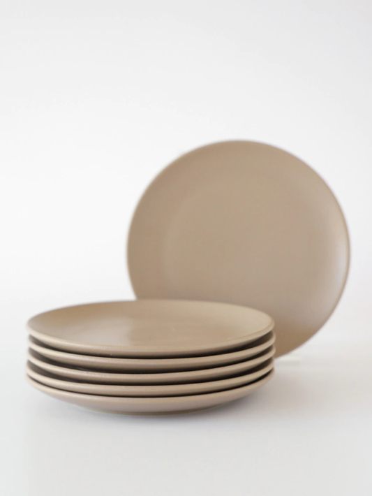 Plato postre coup mahogany color rosa mate con descuento durante el HOTSALE 2025