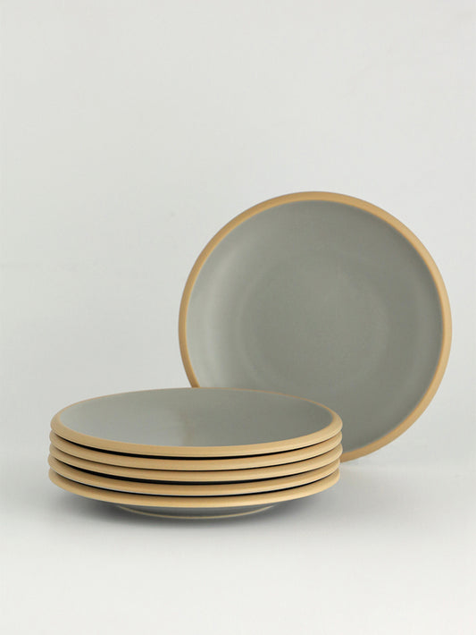 Plato postre porcelana hampshire grey 
con descuento durante el HOTSALE 2025