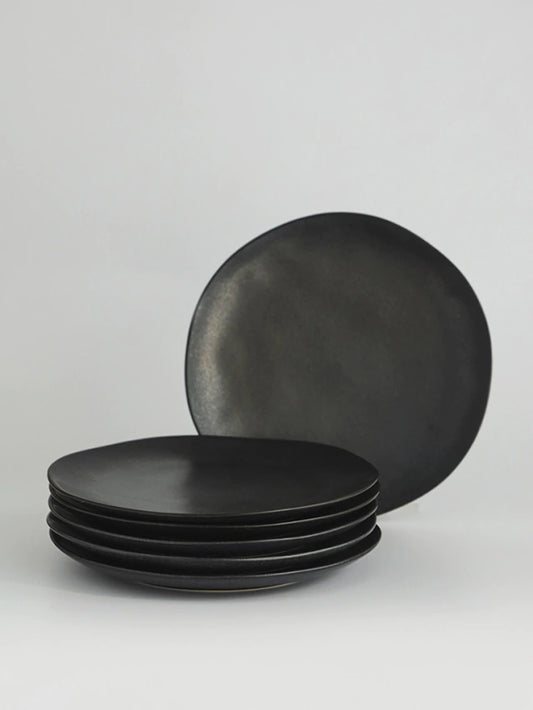 Plato playo de porcelana modelo Ysee Black de 27 cm