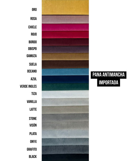 Catalogo de pana antimanchas importada variedad de colores
