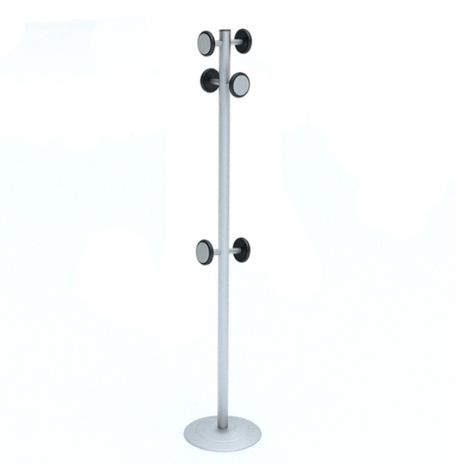 Perchero de acero inoxidable Stick. Medida 170 cm. Disponible en color negro.