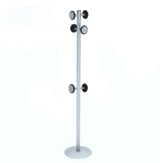 Perchero de acero inoxidable Stick. Medida 170 cm. Disponible en color negro.