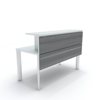 Recepción Equinox con diseño moderno y frente texturado, ideal para oficinas y espacios de atención.