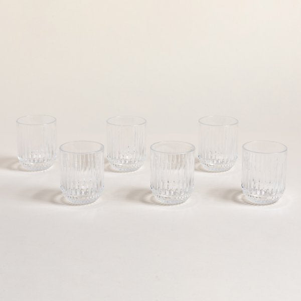 Vaso bajo de 200ml con rayas 