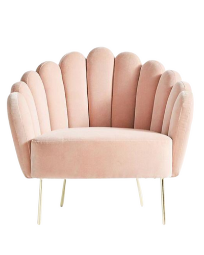 Sillón de un cuerpo modelo Angie con descuento exclusivo, en hasta 6 cuotas sin interés, en color rosa pastel, diseño moderno sin apoyabrazos, fabricado a medida por Tienda de Banquitos