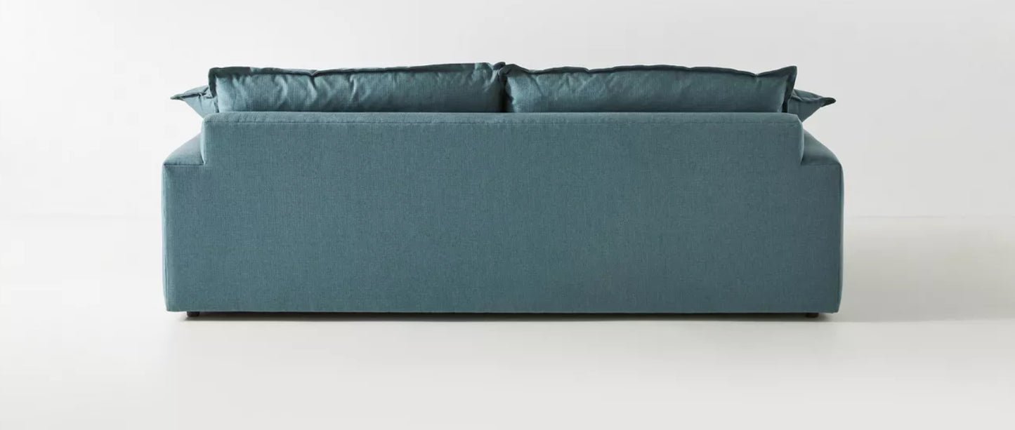 Sofa dos cuerpos con doble asiento combinado, ideal para espacios sofisticados y rusticos