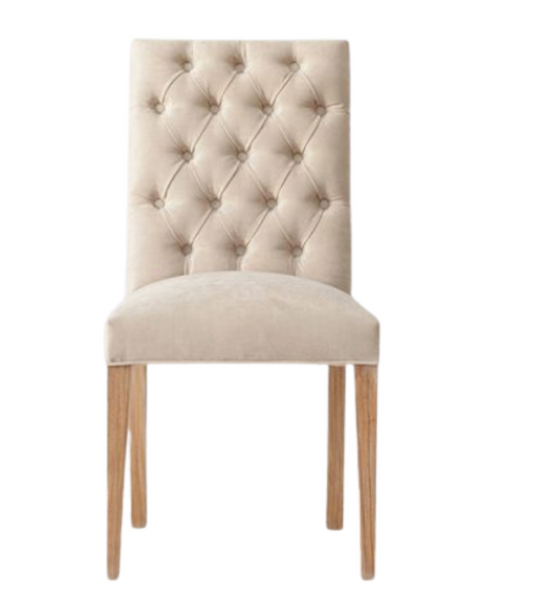 Silla Grace vista lateral tapizado y estructura de madera maciza elegante | Tienda de Banquitos