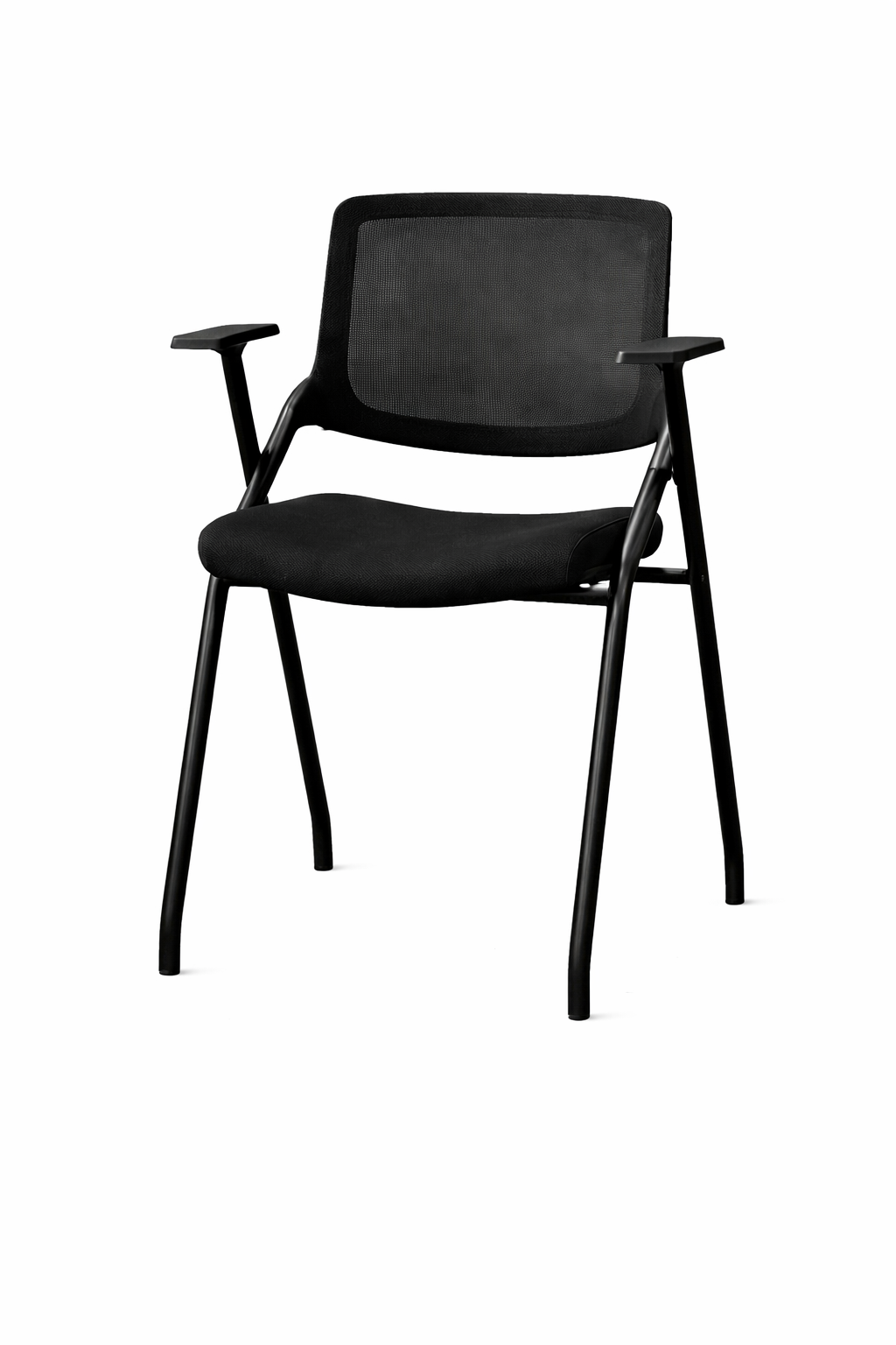 Silla Meet para capacitación en sus versiones 4 patas, con ruedas y con pupitre, diseño ergonómico ideal para educación y espacios laborales.