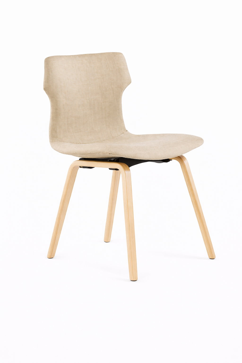 Silla meeting New Rochy Tapiz con asiento y respaldo tapizados y base de cuatro patas, diseño moderno para salas de reunión.