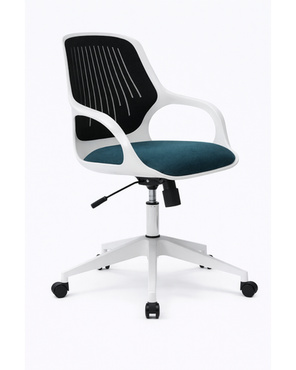 Silla operativa COLUMPUS con respaldo ventilado y asiento tapizado