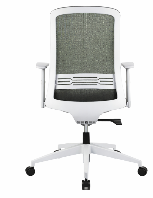 Silla operativa Well con respaldo de malla y asiento tapizado, diseño moderno para oficina.