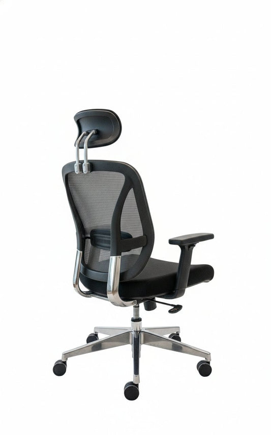 Silla gerencial VERTEBRA con respaldo anatómico de malla, apoyo lumbar y cervical – TDB Archivos Activos
