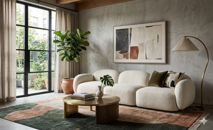 Sofa con curvas, muy comodo y versatil para cada ambiente
