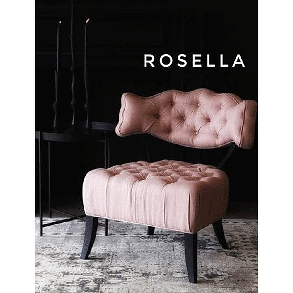 Sillón matero Rosella con respaldo capitoné y patas curvas, disponible en distintos colores – Tienda de Banquitos