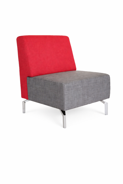 Soft Seating Fit tapizado, módulo individual moderno para recepciones y salas de espera.
