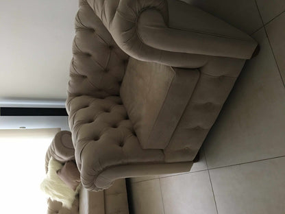 Sofá Chesterfield Beige Dos Cuerpos