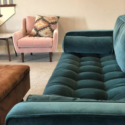 Sillón Esquinero Bambu Velvet con Chaise
