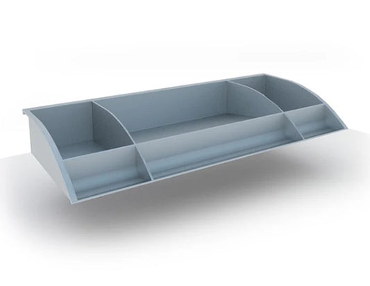 Bandeja porta lápices de Archivos Activos gris, para colgar en pantallas divisorias