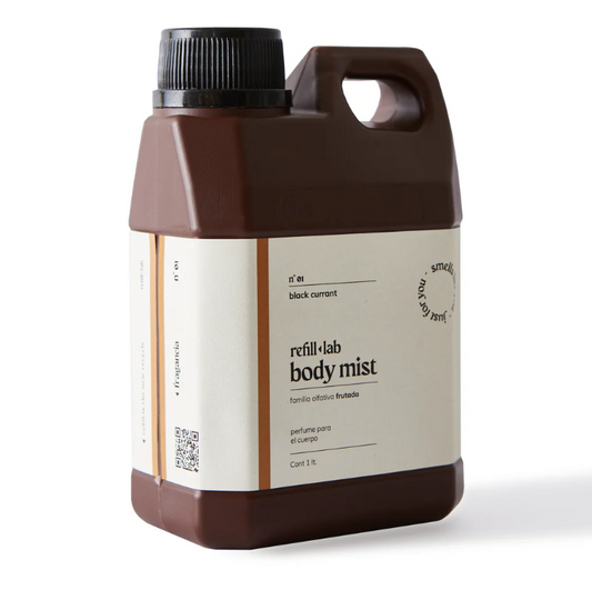 Body Mist Refill Lab 1 litro – Vista lateral del envase | Tienda de Banquitos