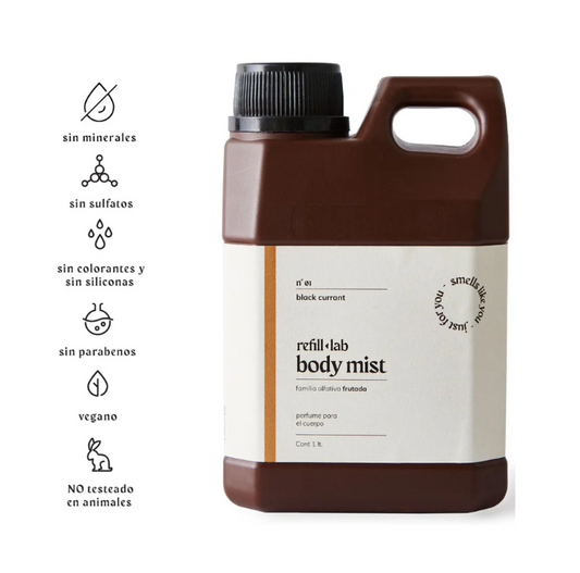 Body Mist Refill Lab bidón 1 litro - Perfume corporal recargable eco-friendly en Palermo